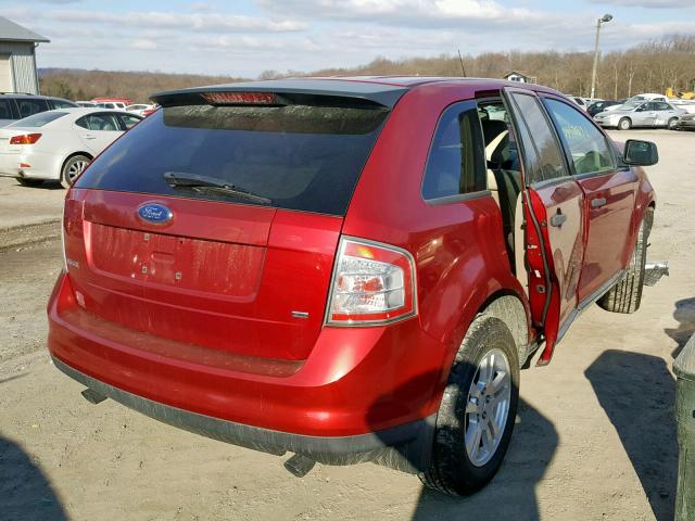 2FMDK46C77BB21861 - 2007 FORD EDGE SE RED photo 4