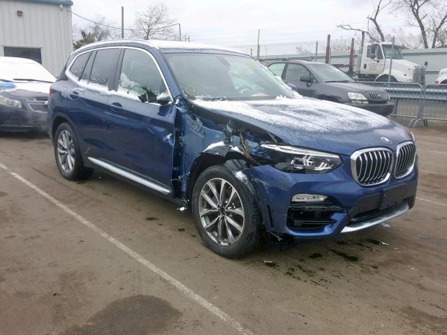 5UXTR9C56JLD73558 - 2018 BMW X3 XDRIVE3 BLUE photo 1