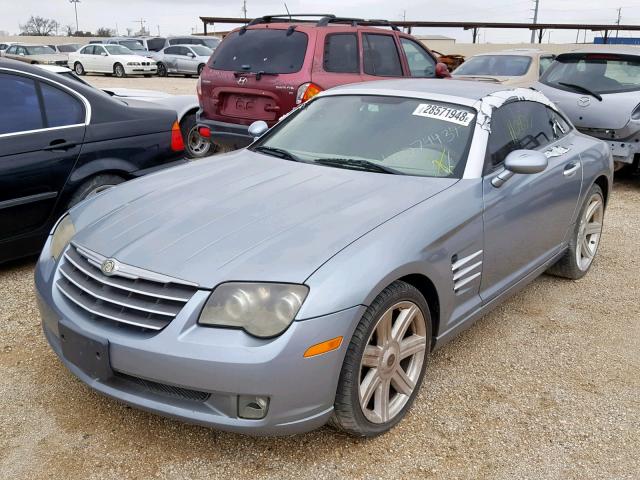 1C3LN69L38X074437 - 2008 CHRYSLER CROSSFIRE SILVER photo 2