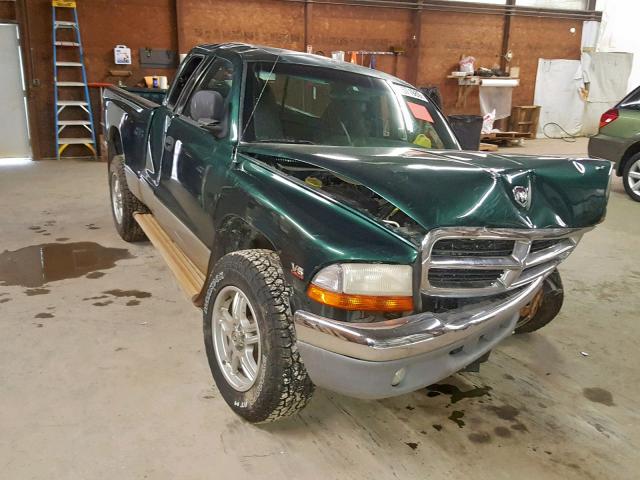 1B7GG22X4WS713951 - 1998 DODGE DAKOTA GREEN photo 1