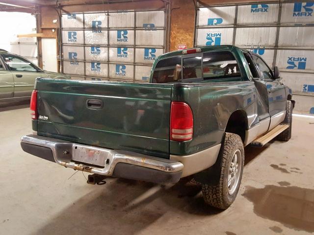 1B7GG22X4WS713951 - 1998 DODGE DAKOTA GREEN photo 4