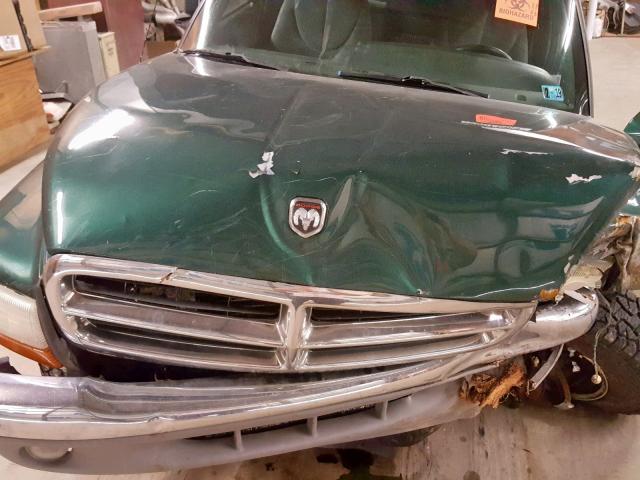 1B7GG22X4WS713951 - 1998 DODGE DAKOTA GREEN photo 7