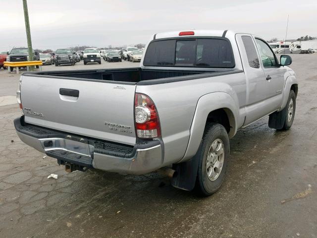 5TETU4GN4AZ744101 - 2010 TOYOTA TACOMA PRE SILVER photo 4