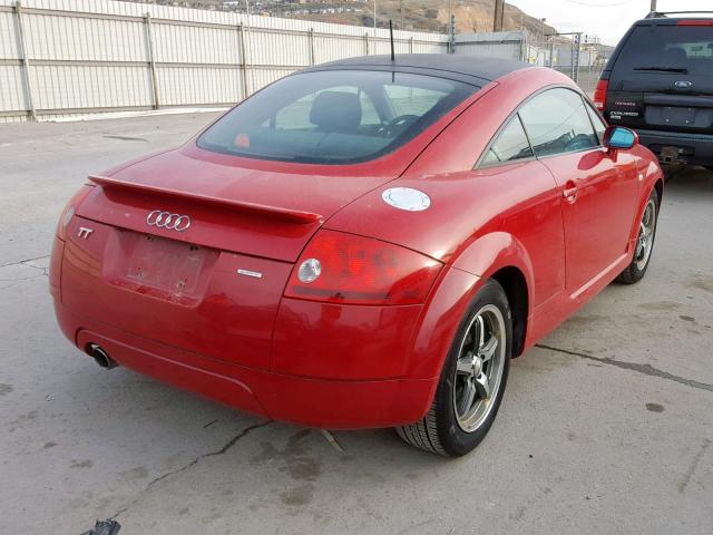 TRUWC28N011003785 - 2001 AUDI TT QUATTRO RED photo 4