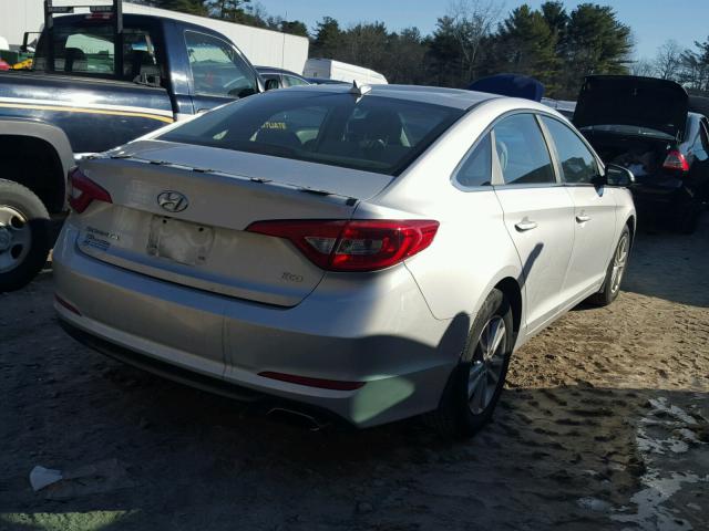 5NPE24AA0FH149048 - 2015 HYUNDAI SONATA ECO SILVER photo 4