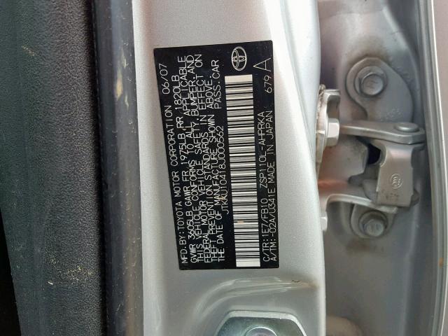 JTKKU10418J000562 - 2008 TOYOTA SCION XD GRAY photo 10