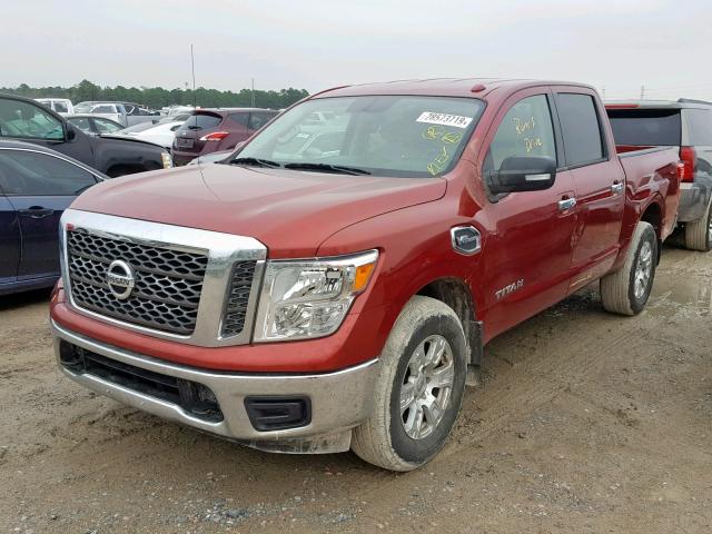 1N6AA1EJ2HN509592 - 2017 NISSAN TITAN S MAROON photo 2