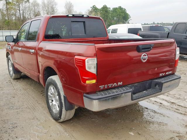 1N6AA1EJ2HN509592 - 2017 NISSAN TITAN S MAROON photo 3