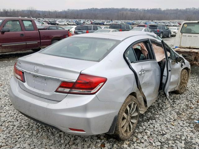 2HGFB2F95FH510680 - 2015 HONDA CIVIC EXL SILVER photo 4