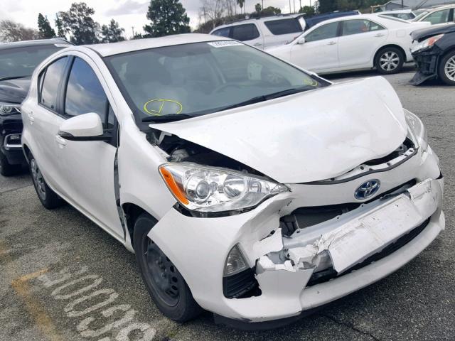 JTDKDTB39D1055486 - 2013 TOYOTA PRIUS C WHITE photo 1