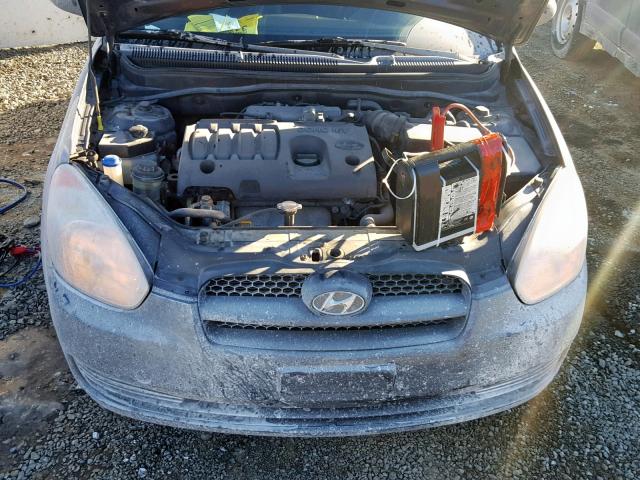 KMHCN35C89U129821 - 2009 HYUNDAI ACCENT SE BLUE photo 7