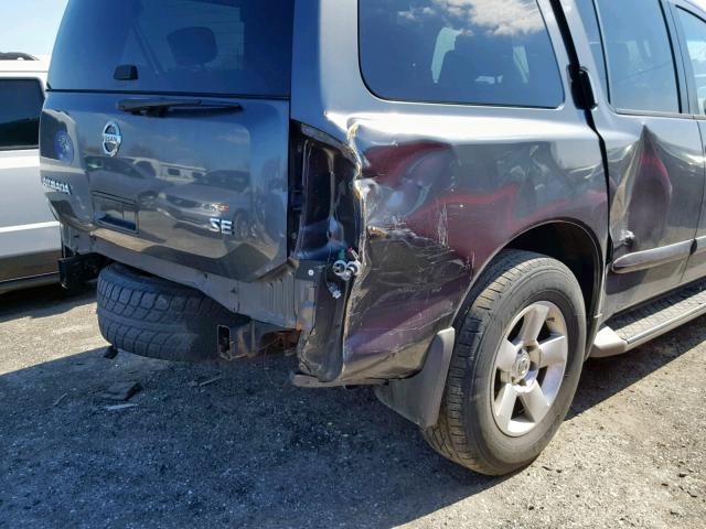 5N1BA08C97N718241 - 2007 NISSAN ARMADA SE GRAY photo 9