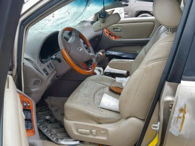 JTJGF10U310101456 - 2001 LEXUS RX 300 TAN photo 5