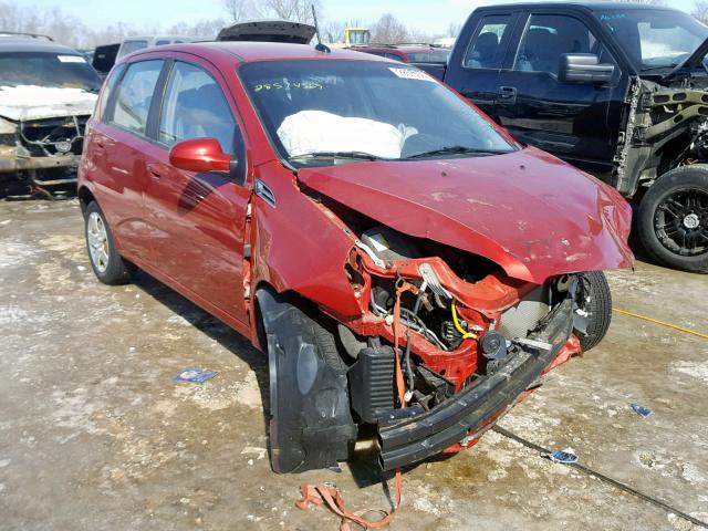 KL1TD66E19B609761 - 2009 CHEVROLET AVEO LS RED photo 1