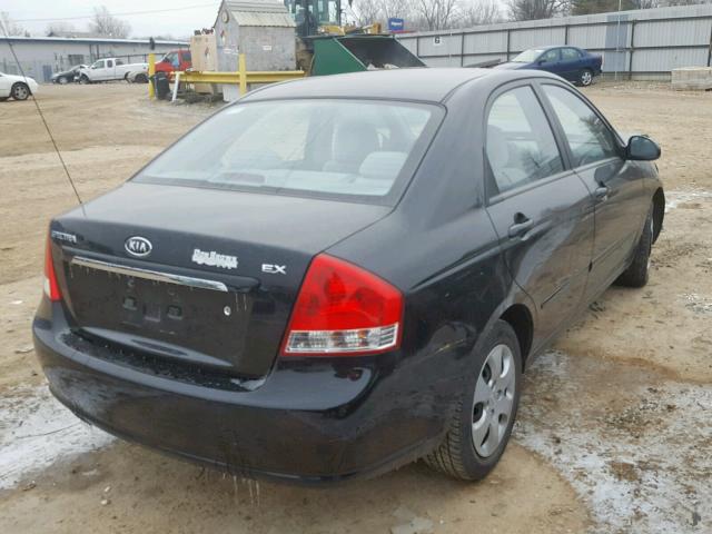 KNAFE121885553319 - 2008 KIA SPECTRA EX BLACK photo 4