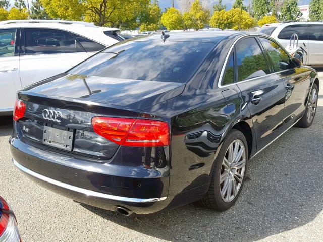 WAUAGAFD0DN030511 - 2013 AUDI A8 QUATTRO BLACK photo 4