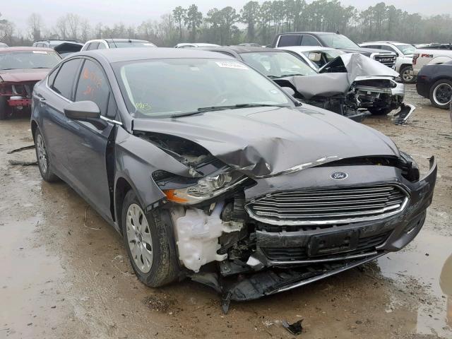 3FA6P0G74ER121104 - 2014 FORD FUSION S GRAY photo 1