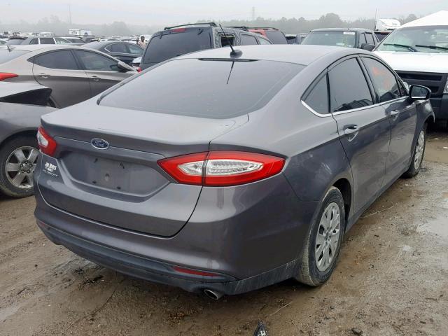 3FA6P0G74ER121104 - 2014 FORD FUSION S GRAY photo 4