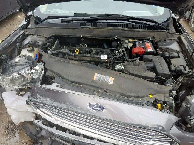 3FA6P0G74ER121104 - 2014 FORD FUSION S GRAY photo 7