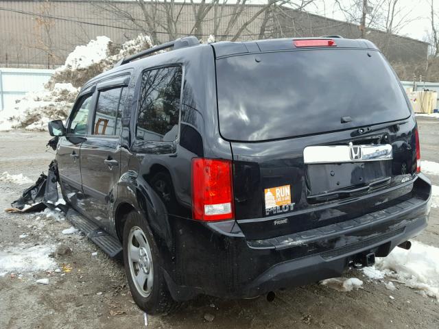 5FNYF4H23FB062324 - 2015 HONDA PILOT LX BLACK photo 3