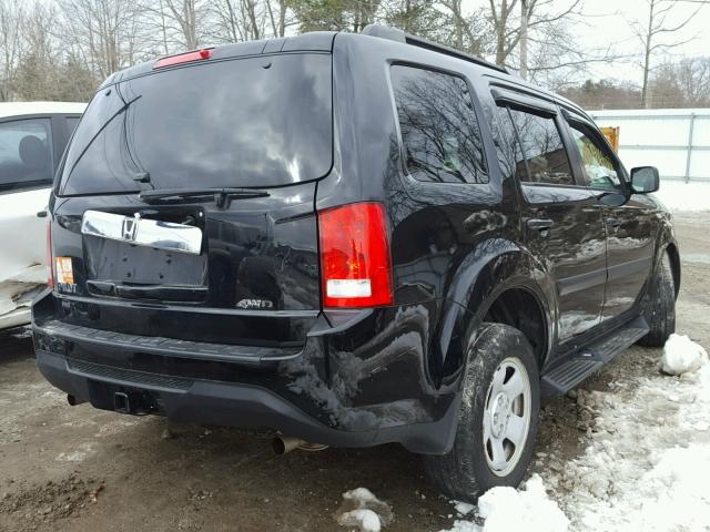 5FNYF4H23FB062324 - 2015 HONDA PILOT LX BLACK photo 4