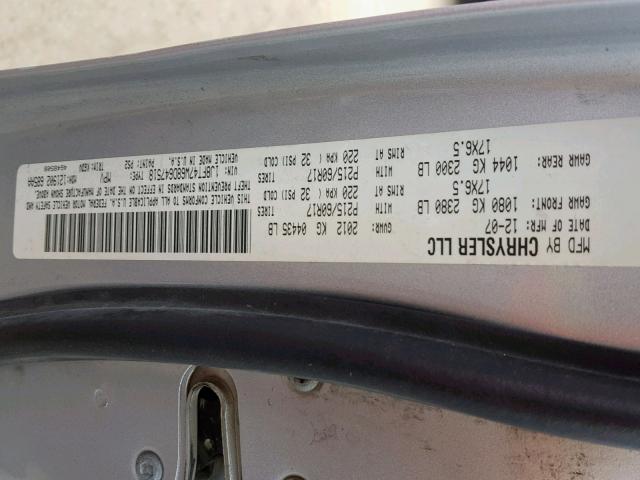 1J8FT47W68D647518 - 2008 JEEP COMPASS SP ვერცხლისფერი ფოტო 10