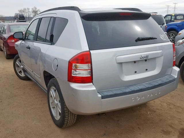 1J8FT47W68D647518 - 2008 JEEP COMPASS SP SILVER photo 3