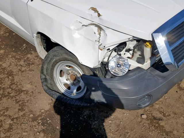 1D3HW28K17S242708 - 2007 DODGE DAKOTA QUA WHITE photo 9