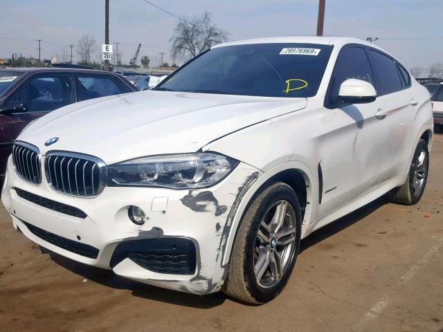 5UXKU6C32H0S99698 - 2017 BMW X6 XDRIVE5 WHITE photo 2