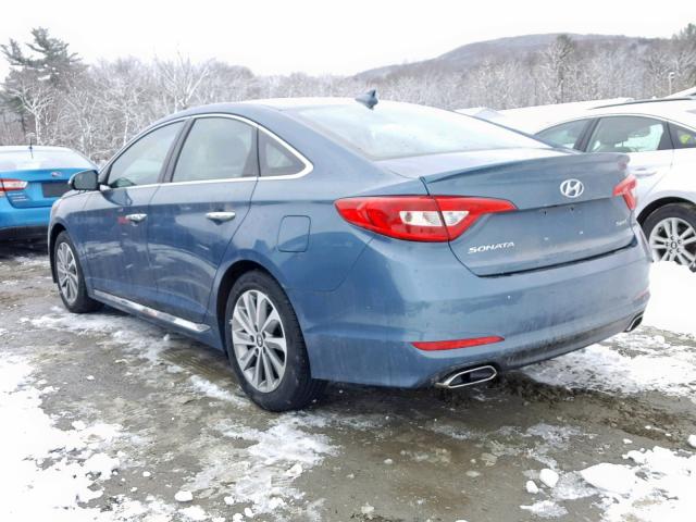 5NPE34AF1HH462234 - 2017 HYUNDAI SONATA SPO BLUE photo 3