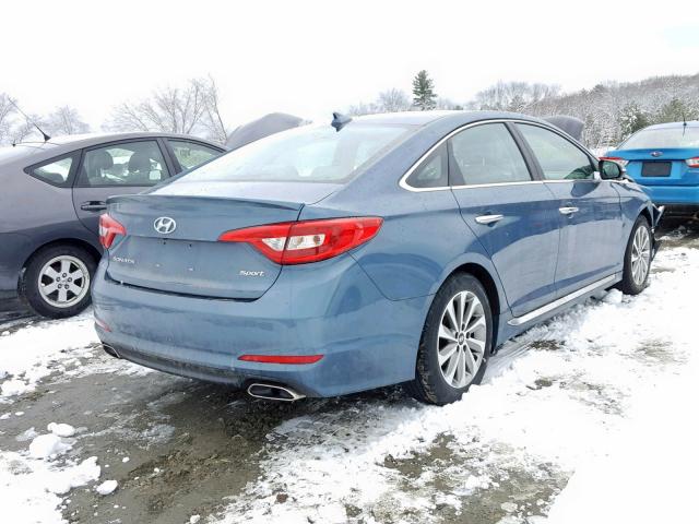 5NPE34AF1HH462234 - 2017 HYUNDAI SONATA SPO BLUE photo 4