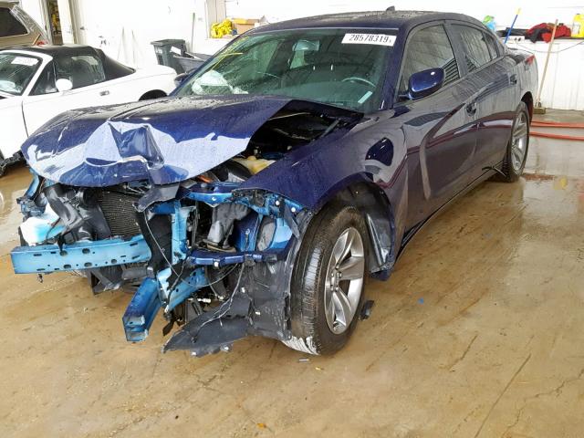 2C3CDXHG2FH799199 - 2015 DODGE CHARGER SX BLUE photo 2