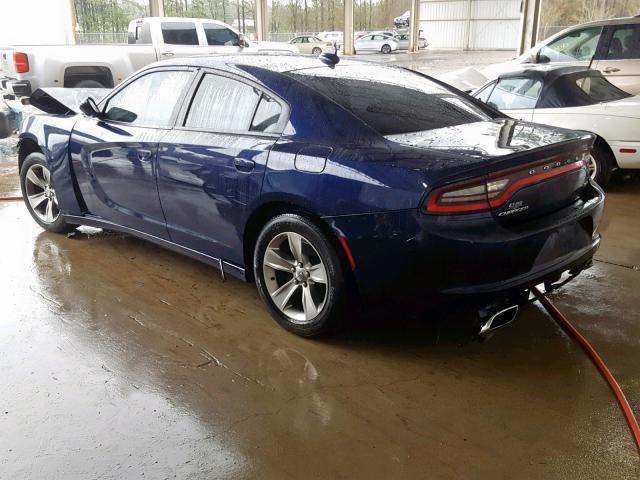 2C3CDXHG2FH799199 - 2015 DODGE CHARGER SX BLUE photo 3