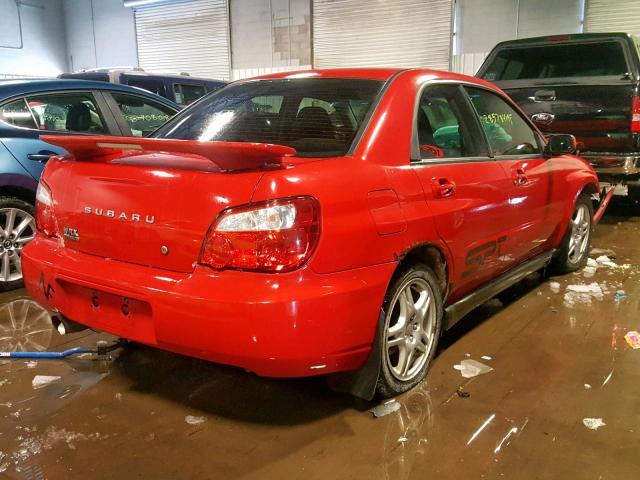 JF1GD29624G505000 - 2004 SUBARU IMPREZA WR RED photo 4