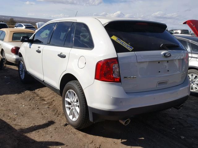 2FMDK3GC7DBE07505 - 2013 FORD EDGE SE WHITE photo 3