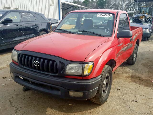 5TENL42N21Z778993 - 2001 TOYOTA TACOMA RED photo 2