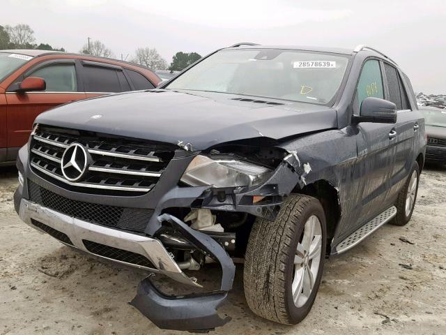 4JGDA5JB9EA271020 - 2014 MERCEDES-BENZ ML 350 GRAY photo 2