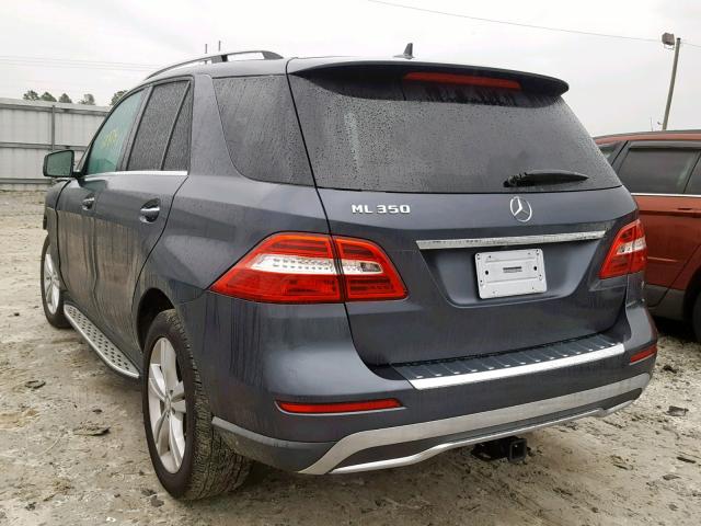 4JGDA5JB9EA271020 - 2014 MERCEDES-BENZ ML 350 GRAY photo 3