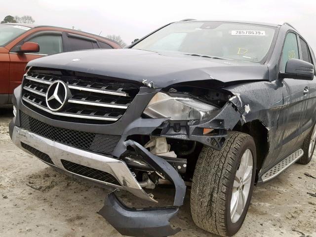 4JGDA5JB9EA271020 - 2014 MERCEDES-BENZ ML 350 GRAY photo 9