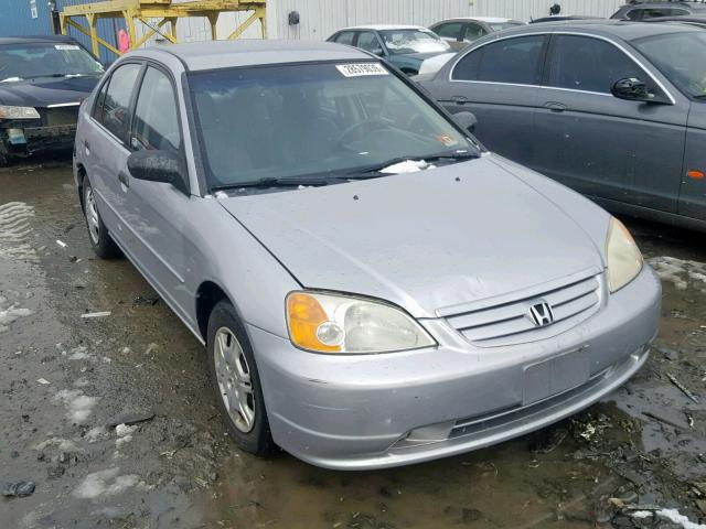 1HGES16571L013595 - 2001 HONDA CIVIC LX SILVER photo 1