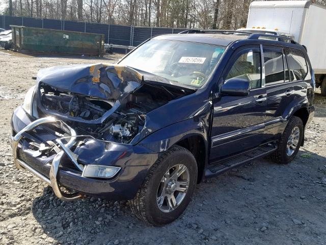 JTJBT20X230002374 - 2003 LEXUS GX 470 BLUE photo 2