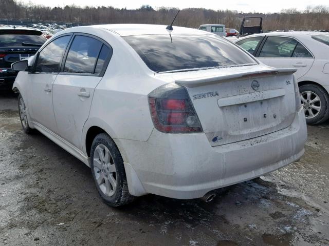 3N1AB6AP8CL659239 - 2012 NISSAN SENTRA 2.0 WHITE photo 3