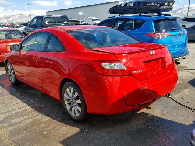 2HGFG11989H515203 - 2009 HONDA CIVIC EXL RED photo 3