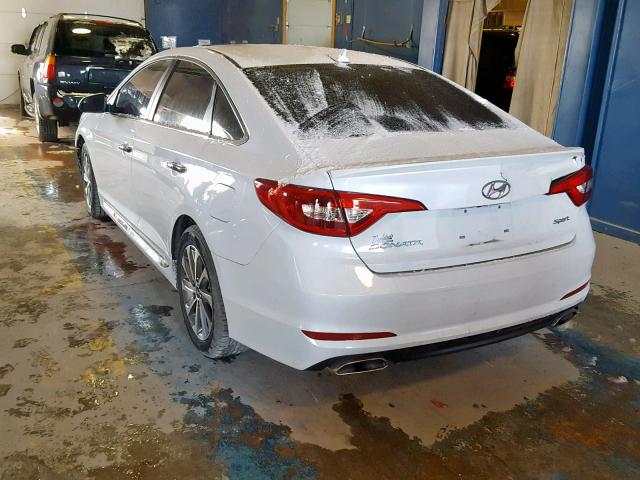 5NPE34AF5HH468120 - 2017 HYUNDAI SONATA SPO WHITE photo 3