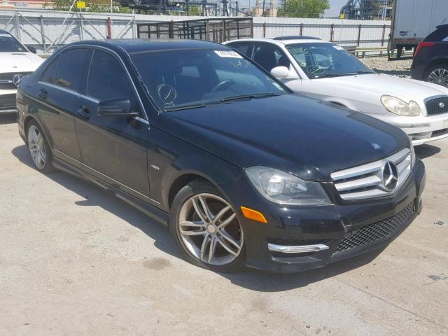 WDDGF4HB9CA606122 - 2012 MERCEDES-BENZ C 250 BLACK photo 1