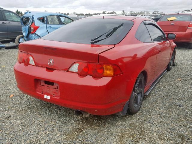 JH4DC53092C038036 - 2002 ACURA RSX TYPE-S RED photo 4