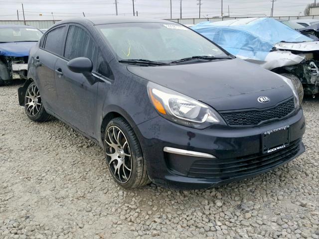 KNADM4A36H6049148 - 2017 KIA RIO LX BLACK photo 1