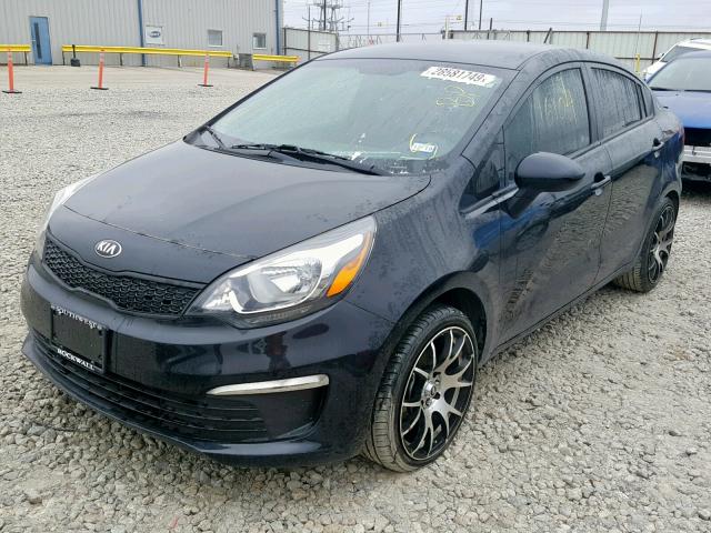 KNADM4A36H6049148 - 2017 KIA RIO LX BLACK photo 2