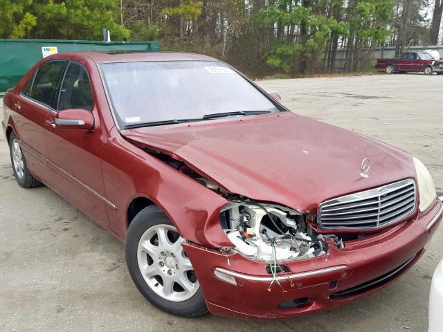 WDBNG75J11A209463 - 2001 MERCEDES-BENZ S 500 MAROON photo 1