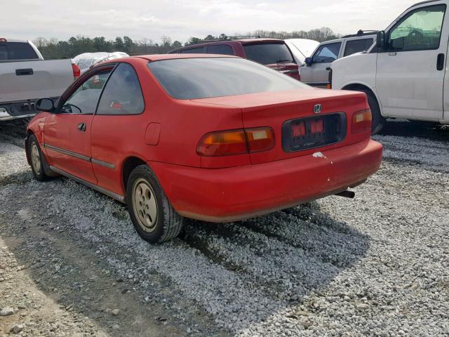 1HGEJ2129SL044483 - 1995 HONDA CIVIC DX RED photo 3